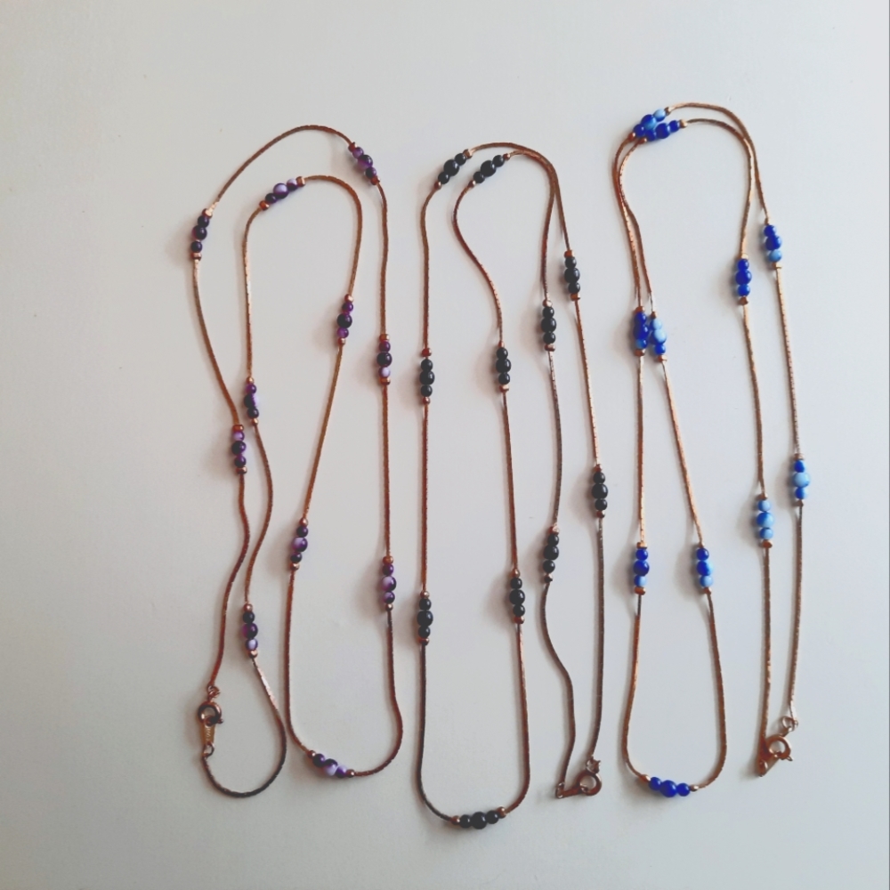 🎈3 for $10🎈3 Vintage Goldtone & Plastic Bead Necklaces